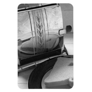  broodrooster zwart wit foto koelkast magneet