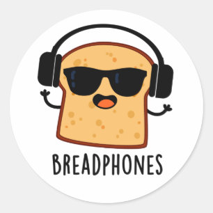 Broodtelefoons Grappig Brood Pun Ronde Sticker