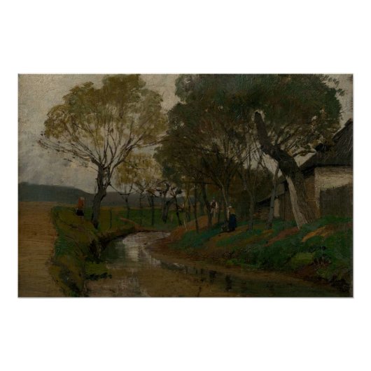 Brook Achter Tranquil Waters Rustieke charme Perfect Poster (Voorkant)