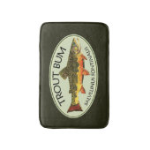 Brook forel bum Humoureuze vliegen Badmat (Voorkant Verticaal)