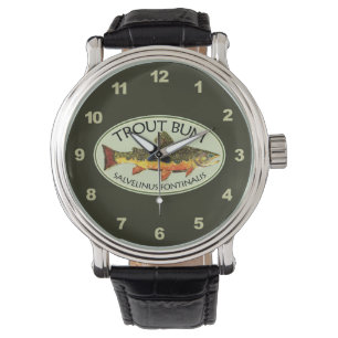 Brook forel bum Humoureuze vliegen Horloge