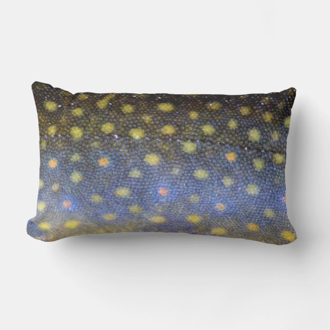 Brook forel schalen fotografie kussen (Voorkant)