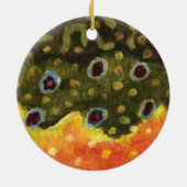 Brook forel Skin Fly Fishing Keramisch Ornament (Achterkant)