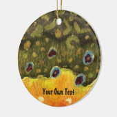 Brook forel Skin Fly Fishing Keramisch Ornament (Links)