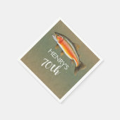 Brook forel vis voor 70e verjaardag servet (Hoek)