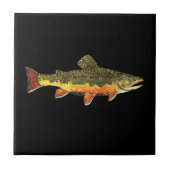 Brook forel visschilderen tegeltje (Voorkant)