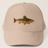 Brook forel visschilderen trucker pet (Voorkant)