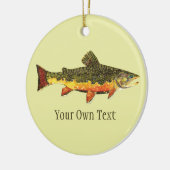 Brook-forel vliegen keramisch ornament (Links)