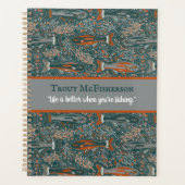 Brook Forel Zoetwater Vis Blauw Sinaasappel Grijs Planner (Voorkant)