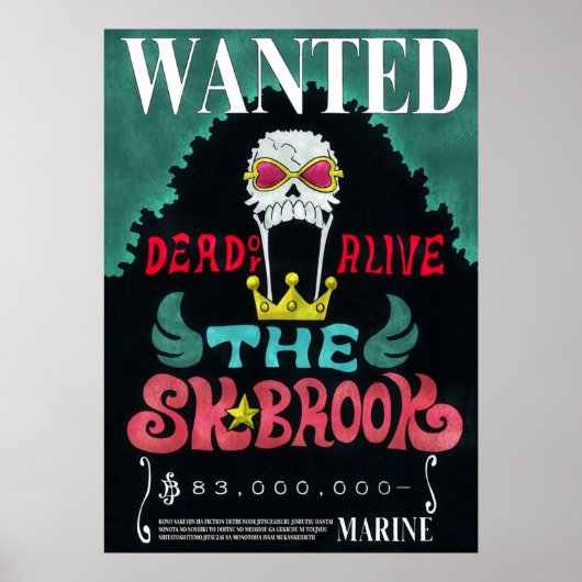 Brook Gezochte Bounty Poster (Voorkant)