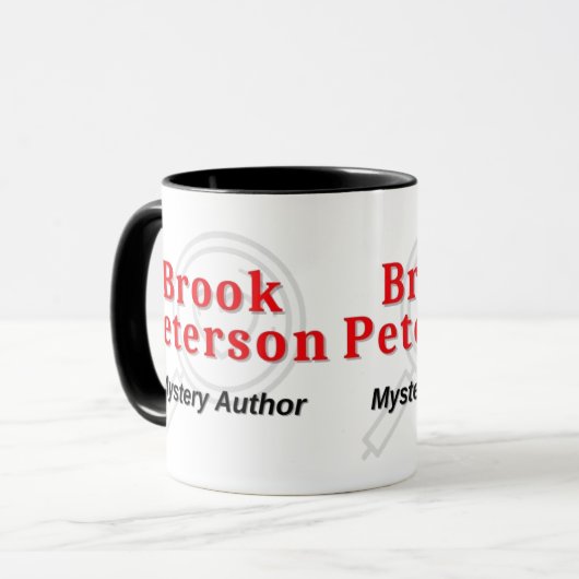 Brook Peterson Mystery Author Logo Mok (Voorkant links)