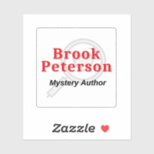 Brook Peterson Mystery Author Sticker