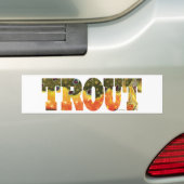Brook Trout Art Bumpersticker (Op auto)