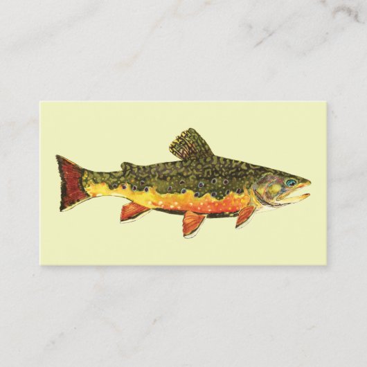Brook Trout Fish Visitekaartje (Voorkant)