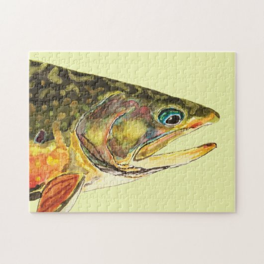 Brook Trout Fisherman Legpuzzel (Horizontaal)