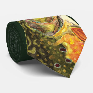 Brook Trout Fisherman Stropdas