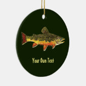 Brook Trout Fisherman's Keramisch Ornament (Rechts)