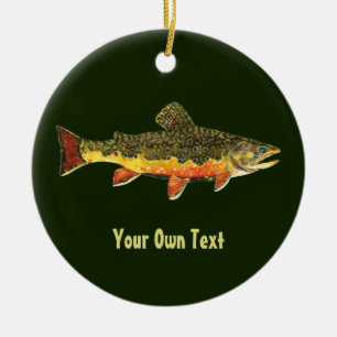 Brook Trout Fisherman's Keramisch Ornament