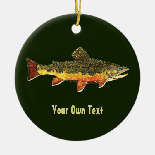 Brook Trout Fisherman's Keramisch Ornament (Voorkant)