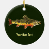 Brook Trout Fisherman's Keramisch Ornament (Achterkant)