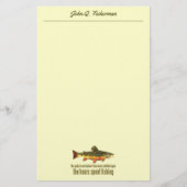 Brook Trout Fly Fisherman Angling Gezegde Briefpapier (Voorkant)
