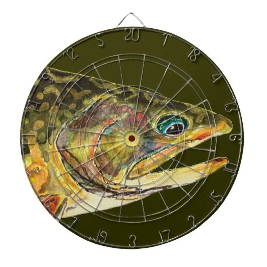 Brook Trout Fly Fishing Dartbord (Voorkant)