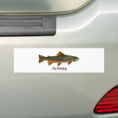 Brook Trout Fly Fishing Logo Bumpersticker (Op auto)
