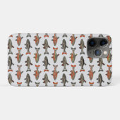 Brook Trout Grijs Geel Sinaasappel op Lichtgrijs N Case-Mate iPhone Case (Achterkant (horizontaal))