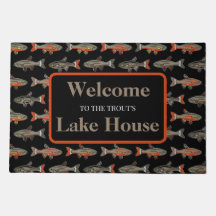 Brook Trout Grijs Sinaasappel op Turquoise Lake Ho