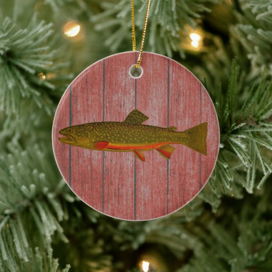 Brook Trout Kerstversiering Keramisch Ornament (Boom)