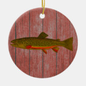 Brook Trout Kerstversiering Keramisch Ornament (Voorkant)