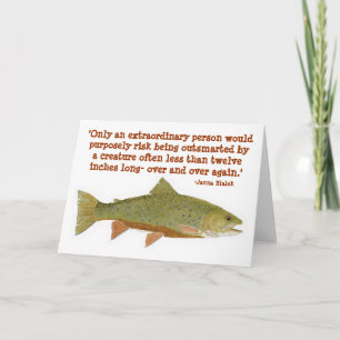 Brook Trout met humoristische quote Kaart