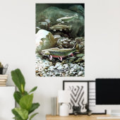 Brook Trout Poster (Thuiskantoor)