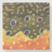 Brook Trout Stenen Onderzetter (Voorkant)