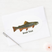 Brook Trout (titel) Ovale Sticker (Envelop)