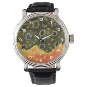 Brook Trout Vist Horloge