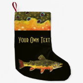 Brook Trout Vist Kleine Kerstsok (Voorkant)