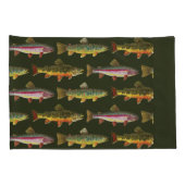Brook Trout Vist Kussensloop (Achterkant-Rechts)