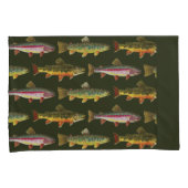 Brook Trout Vist Kussensloop (Voorkant-Rechts)