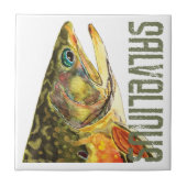 Brook Trout Vist Tegeltje (Voorkant)