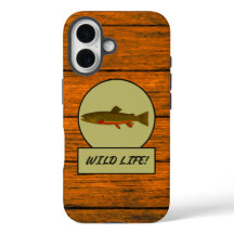 Brook Trout Wood Grain Hoesje-Mate iPhone Case