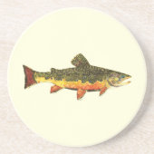 Brook Trout Zandsteen Onderzetter (Voorkant)