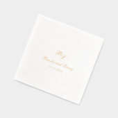 Brooke Classic Script Monogramme Mariage élégant (Gauche)