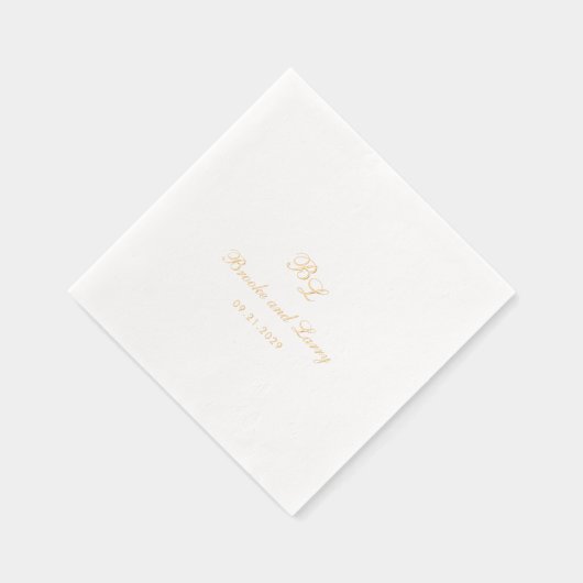 Brooke Classic Script Monogramme Mariage élégant (Droite)
