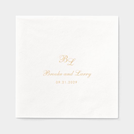 Brooke Classic Script Monogramme Mariage élégant (Recto)