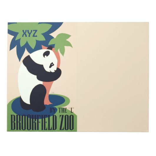 "Brookfield Zoo" aangepast monogram blocnote (Voorkant)