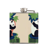 "Brookfield Zoo" aangepaste monogram kolf Heupfles (Achterkant)