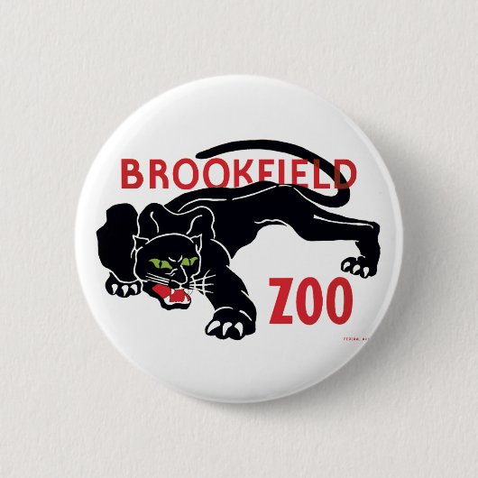 Brookfield Zoo Black Leopard Button (Voorkant)