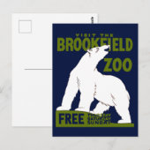 Brookfield Zoo, Federal Art Program Poster 1936 Briefkaart (Voorkant / Achterkant)