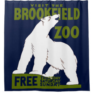 Brookfield Zoo, Federal Art Program Poster 1936 Douchegordijn